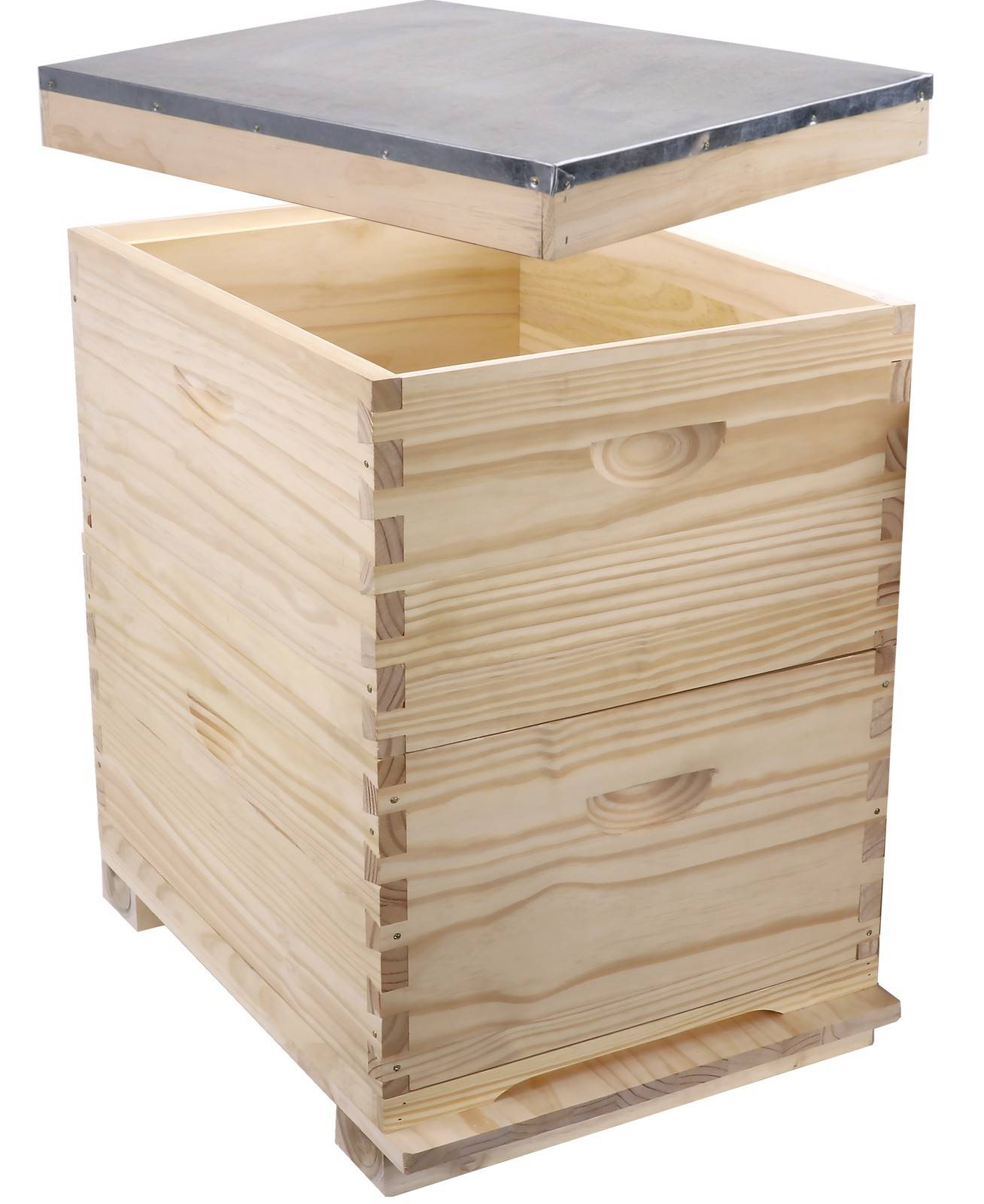 Double Level Timber Beehive 8 Frame No Frames