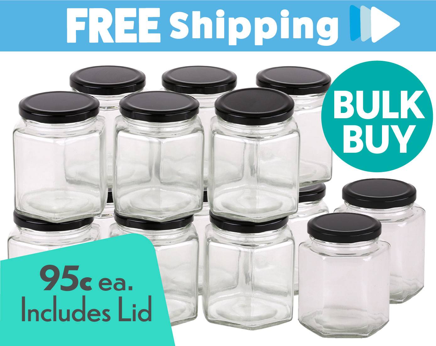 Honey Jars Bulk Glass Jar Deals 320pcs Honey Jars 370ml / 500gm