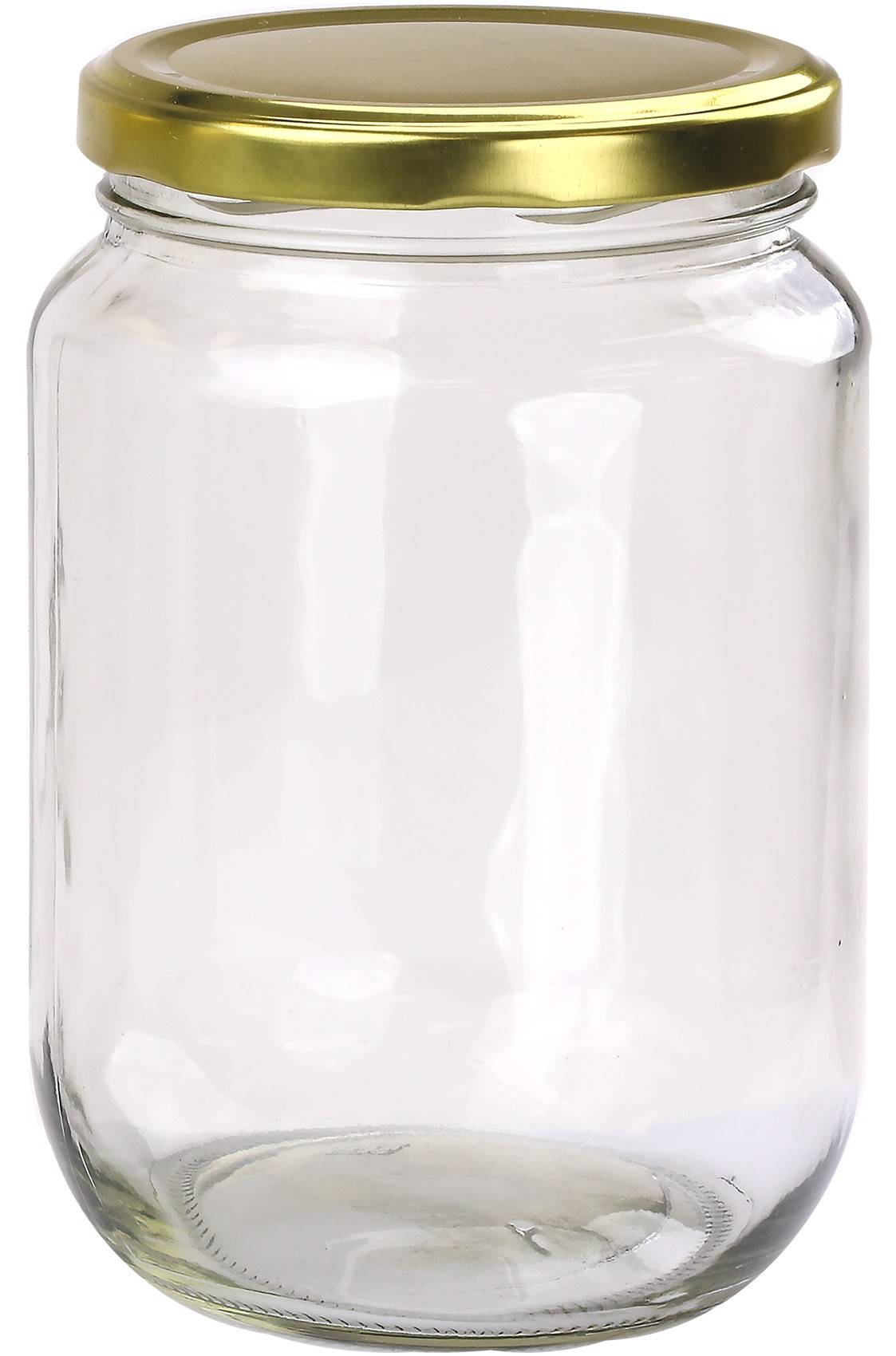 One 1KG Glass Jar With Gold  Lid 2 
