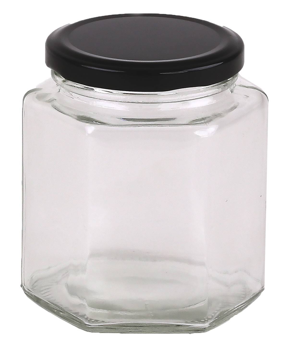 Honey Jars Bulk Glass Jar Deals 360pcs Honey Jars 370ml 500gm   Hexagonal Glass Jar 500gm Black Lid 5 Rerk Xi 