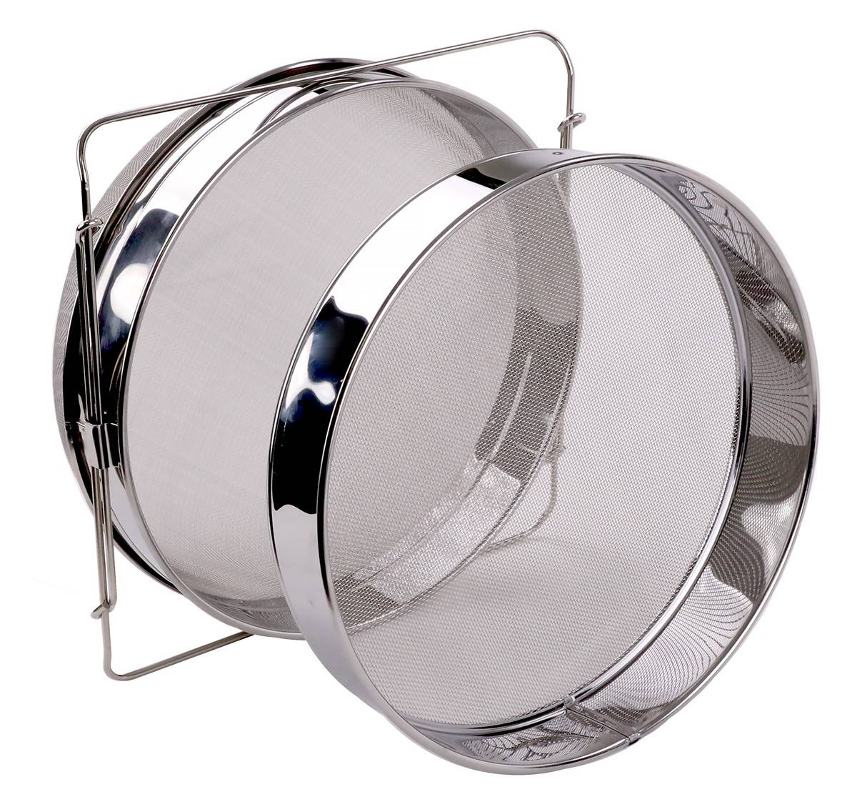 Expandable Large Double Strainer with Stand 32cm - 304 Stainless Steel