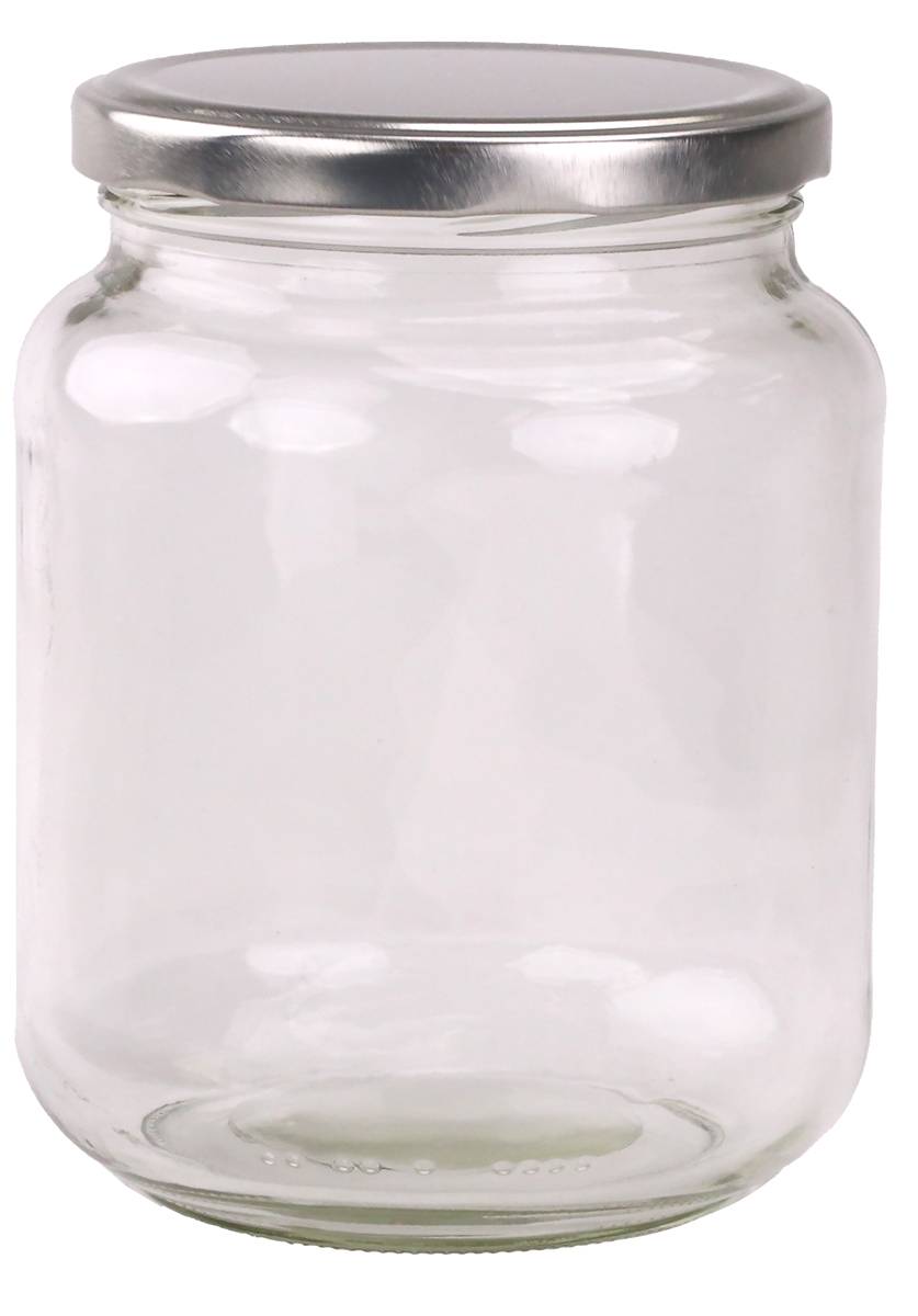 Round Glass Jars - 720ml / 1kg - Wide - Glass Jar with Lids