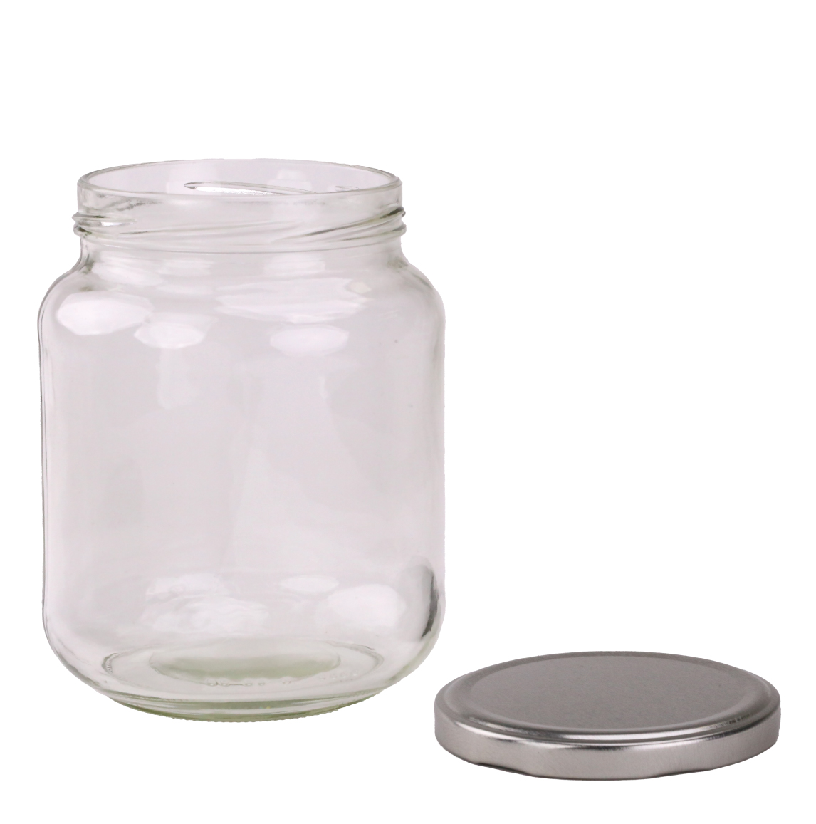 Round Glass Jars - 720ml / 1kg - Wide - Glass Jar with Lids