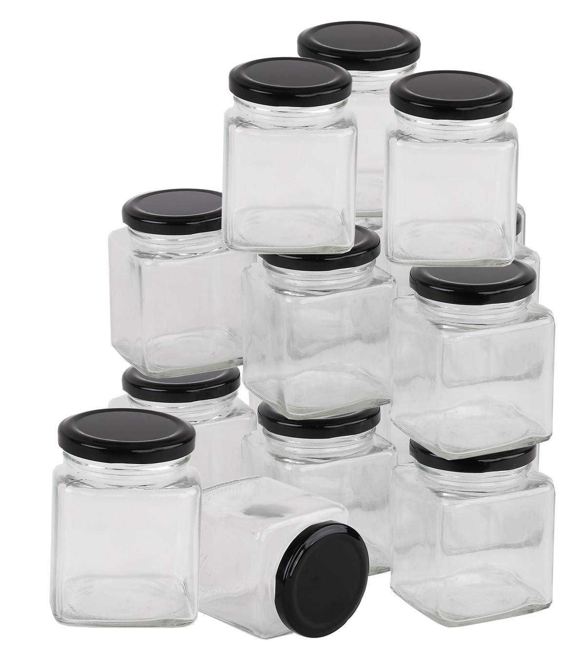 Pallet of 2,288 Square Glass Jars -  380ml / 500gm size - with Lids. GST Incl.