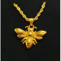 Golden Large Bee Necklace