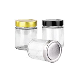 Round Glass Jars - 250ml -  Jar with Tall Lid