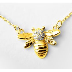 Golden Happy Bee Necklace