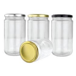 750ml Cylinder (Round) Glass Jar With Lid