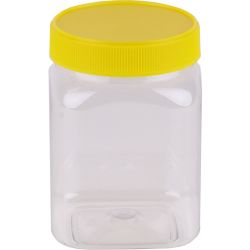 Carton of 120pc Honey Jars - 1kg size - Square Yellow Lid