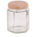 Glass Jar 280ml Hex Glass Jars with Black, Gold, Nude or Silver Lid