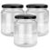 Round Glass Honey Jars - 375ml /500gm - Honeycomb - Glass Jar with Lids