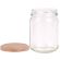 Round Glass Jars - 250ml / 350gm size -  with Nude Lids