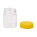 Plastic Honey Jar 250gm Square Yellow Lid, Food Grade, Carton 240 pcs, Jars & Lids