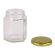 Carton 56 pcs Honey Jars - 250gm size - Hexagonal Glass Jar with Gold Lid