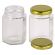 Carton 90 pcs Honey Jars - 100gm size - Glass Hexagonal with Gold Lid