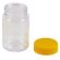 Carton of 216pc Round Honey Jars - 500gm size - Yellow Anti-theft lid
