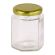 Glass Jar 180ml Hexagonal Glass Jars with Black, Gold or Silver Lid