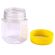 Plastic Honey Jar 250gm Hex Yellow Anti-Theft Lid, Food Grade, Carton 240 pcs, Jars & Lids
