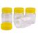 Carton 240 pcs Plastic Honey Jars & Lids 250gm Square Yellow Anti Theft Lid & Honey Container Food Grade