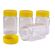 Plastic Honey Jar 500gm Square Yellow Anti-Theft  Lid, Food Grade, Carton 210 pcs, Jars & Lids