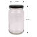 Round Glass Jars - 370ml/500gm size - with Black Lids.  Australian Made