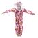 Kids Pink Patterned Cotton Bee Suit - Round Hat