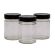 Round Glass Jar - 325ml size - with Extra Tall Black Lids.  Made in Australia.