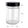 Round Glass Jar - 325ml size - with Extra Tall Silver Lids.  Made in Australia.