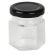 Carton 120 pcs Honey Jars - 60gm size - Glass Hexagonal with Black Lid