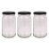 Round Glass Jars - 370ml/500gm size - with Black Lids.  Australian Made