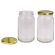 Round Glass Jars - 375ml / 500gm size -  with Gold Lids. Australian Made